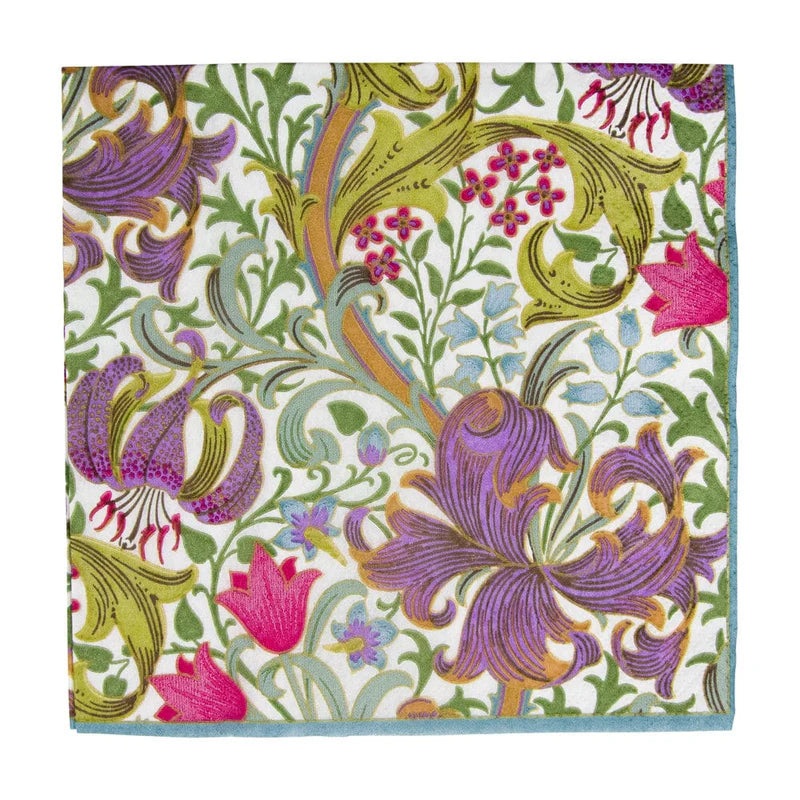 Caspari Golden Lily-Ivory Luncheon Napkins
