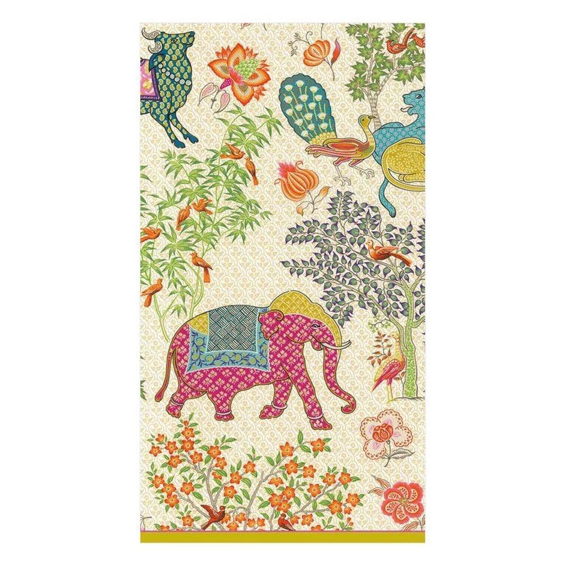 Caspari Le Jardin De Mysore Paper Guest Towel Napkins - 15 Per Package