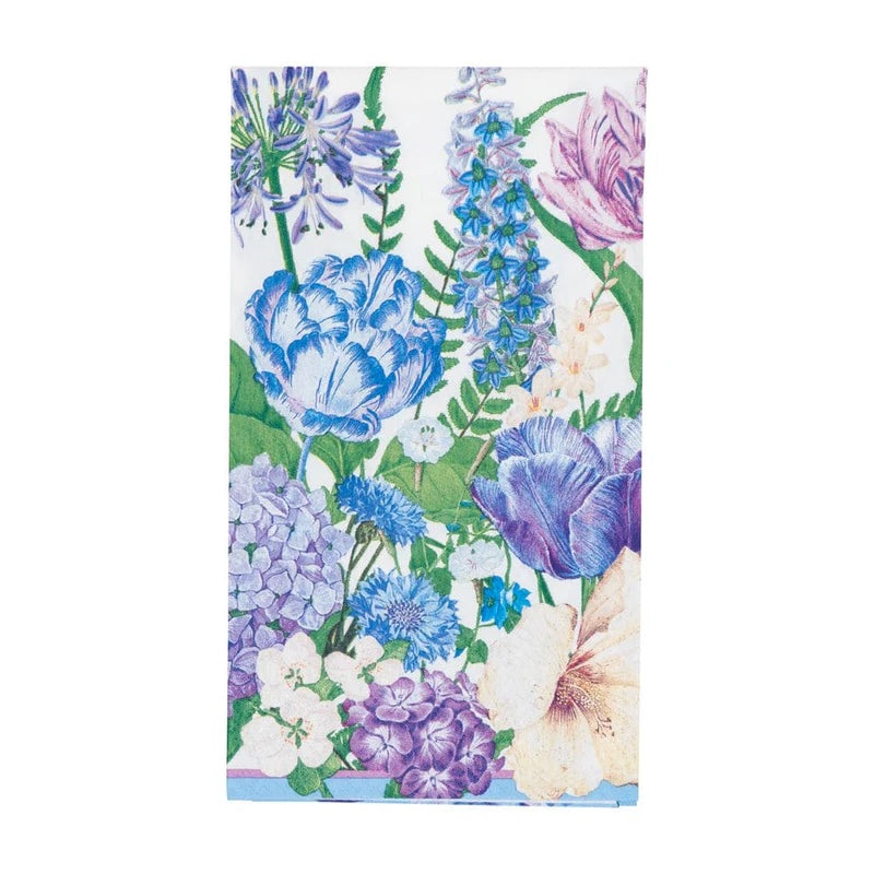 Caspari Shades Of Blue Guest Towel Napkins - 15 Per Package