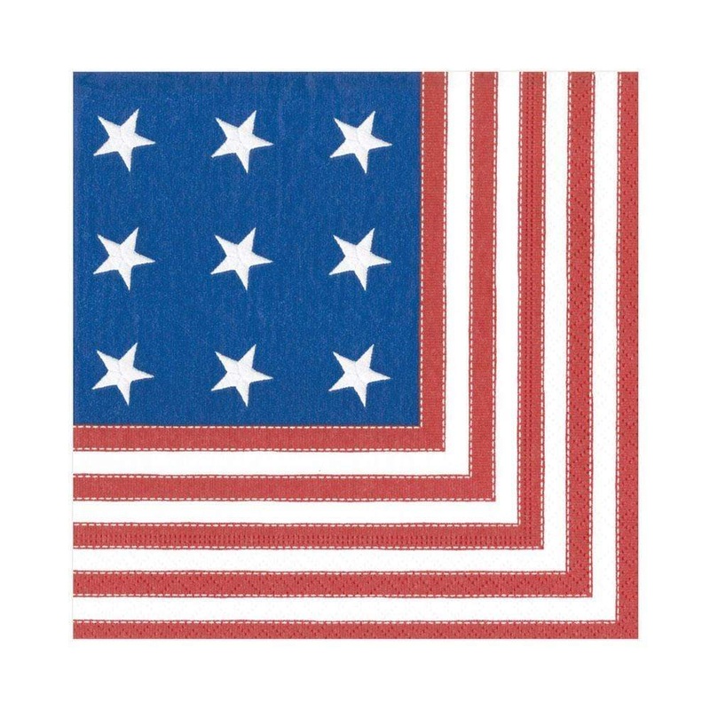 Caspari Star Spangled Paper Luncheon Napkins