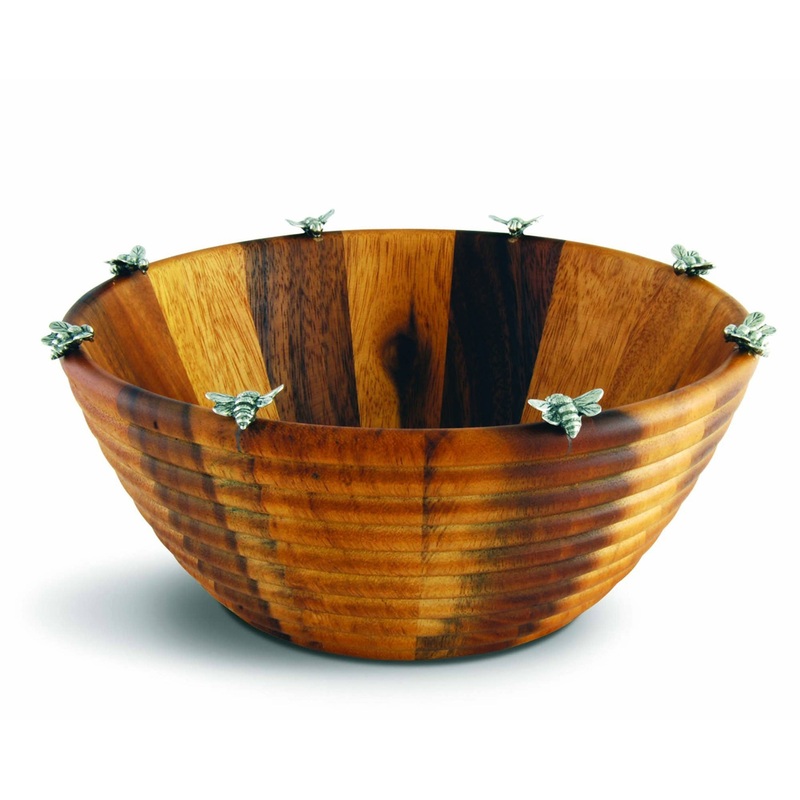 Vagabond House Bee Hive Salad Serving Bowl