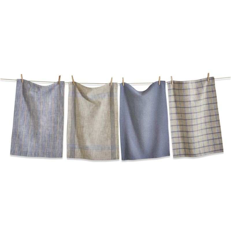 Canyon Woven Dishtowel Set/4 Blue Denim