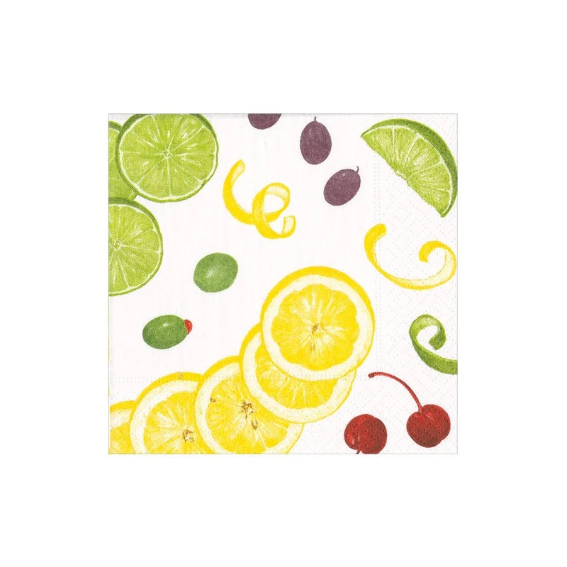 Caspari With An Extra Twist Paper Cocktail Napkins - 20 Per Package