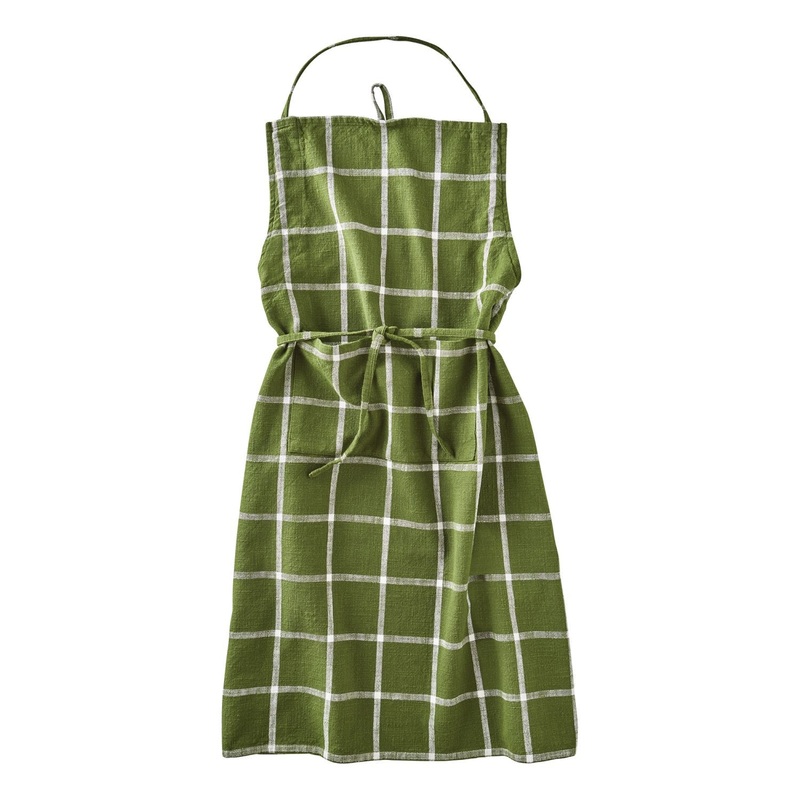 Classic Check Slub Apron Foliage