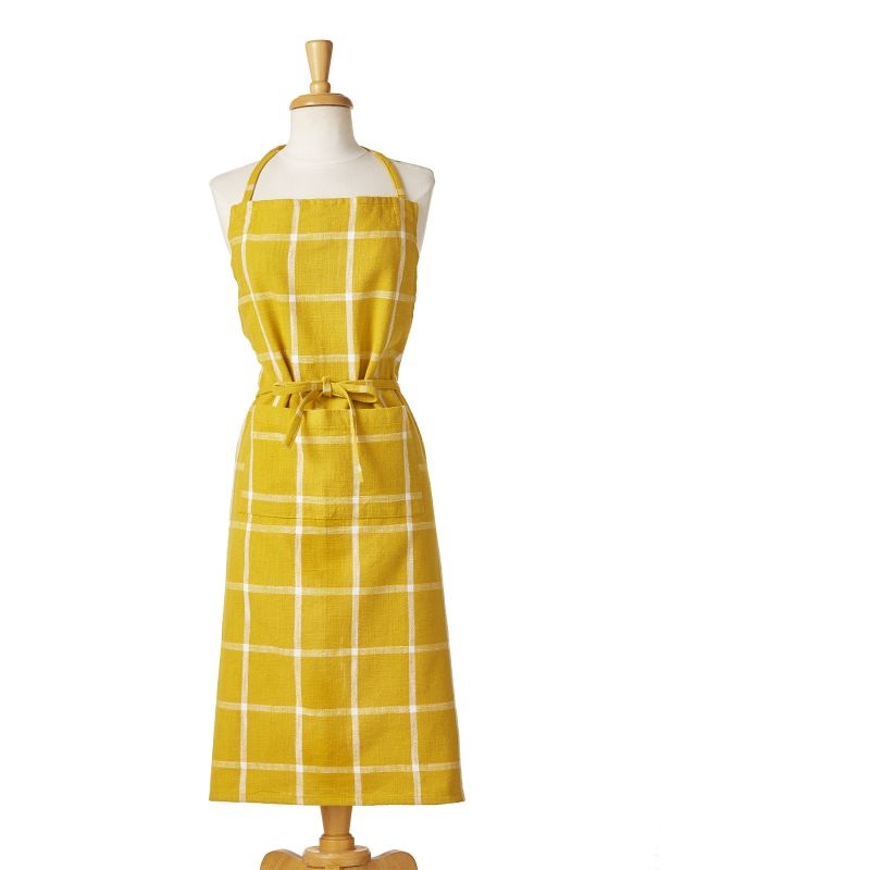 Classic Check Slub Apron Honey