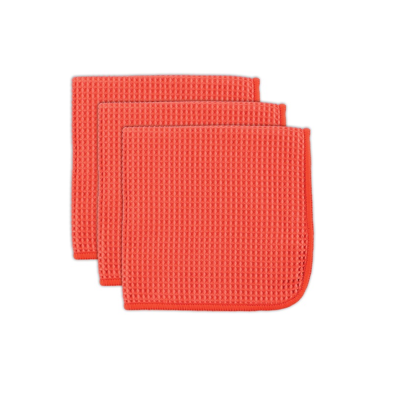 MU Kitchen Coral Waffle Weave Cloths - Set of 3