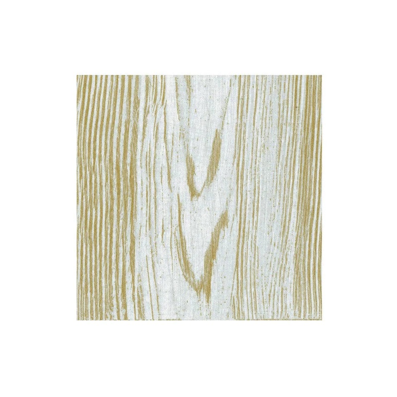 Caspari Faux Bois Birch Paper Linen Boxed Cocktail Napkins - 40 Per Package