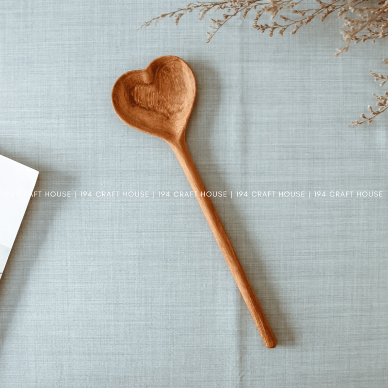 Large Wooden Heart Shaped Spoon - Home Decor & Gifts
