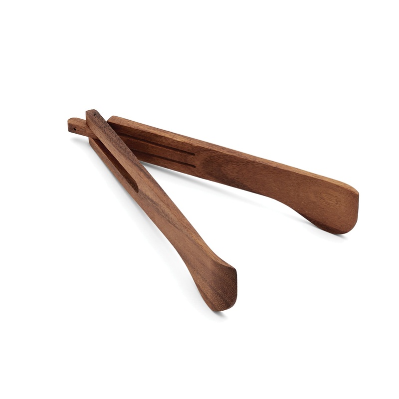 Spring Salad Tongs, Acacia Wood