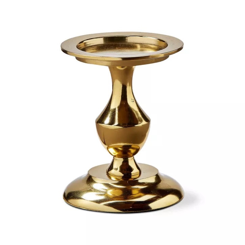 Stella Gold Pillar Holder Small