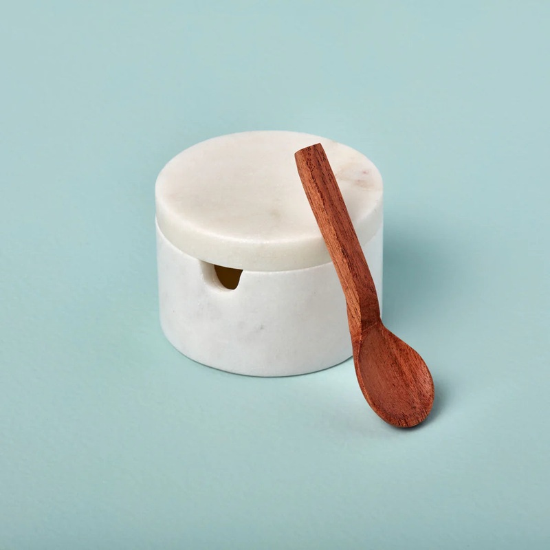 Anzio Marble Cellar w Pivoting Lid
