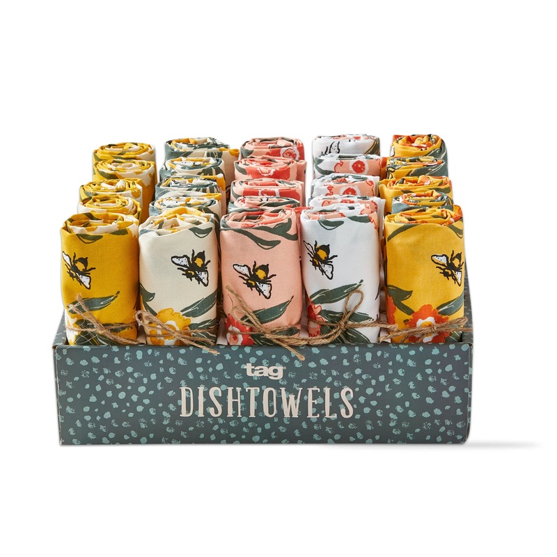 Bee Blossom Dishtowel - Assorted Colors