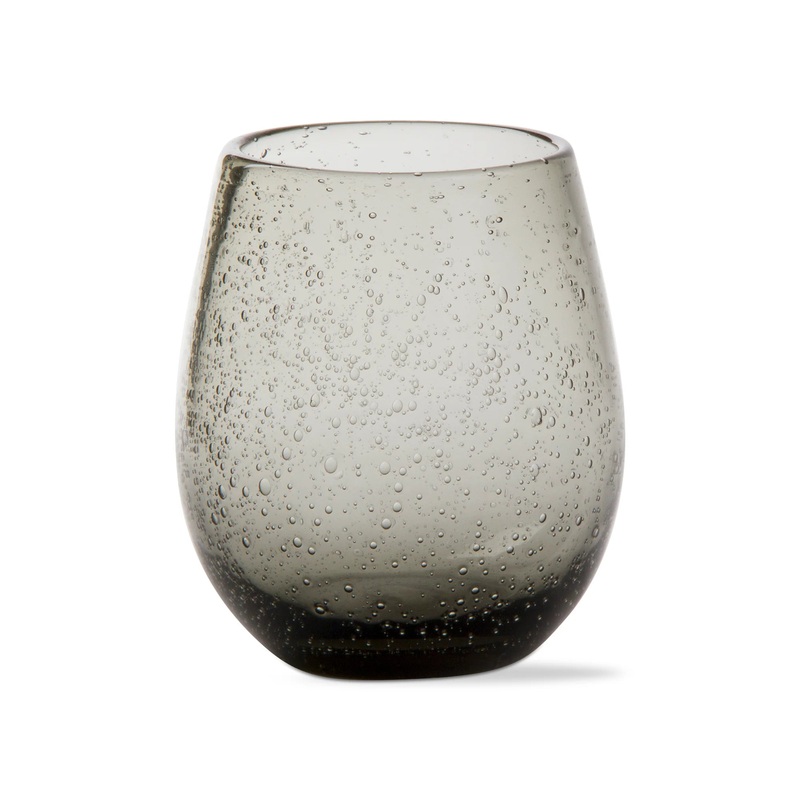 Bubble Glass Stemless Wine - Smoke