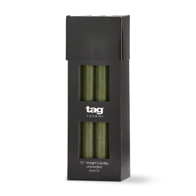 Color Studio 10" Straight Candle - Olive