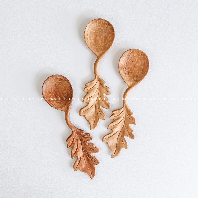 Handmade Leaf Wooden Spoon