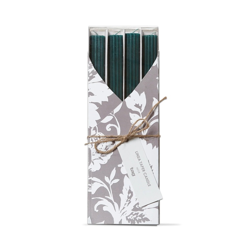 Linea Taper Candle Set Of 4 - Dark Green