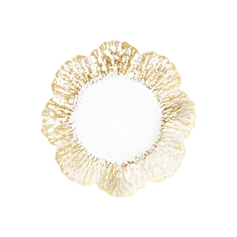 Rufolo Glass Canape Plate - Gold