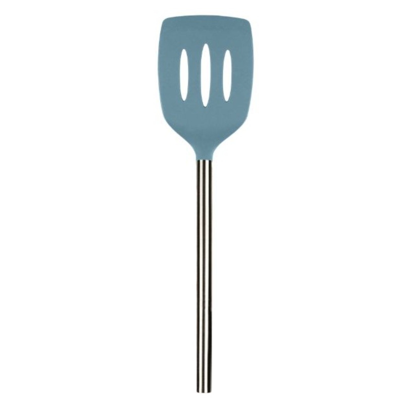 Tovolo SILICONE SLOTTED TURNER SS HANDLE BLUE SLATE