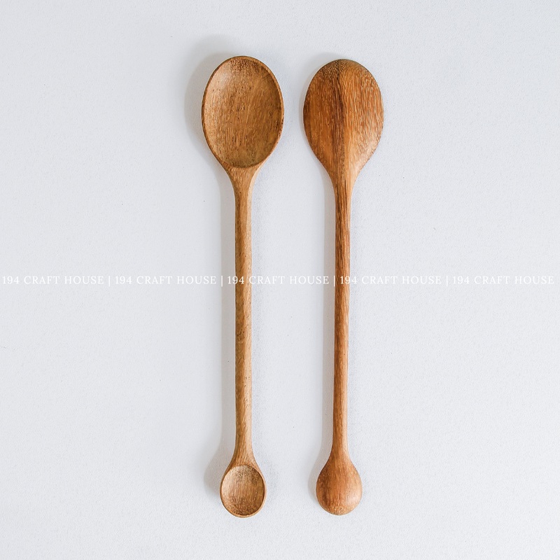 Wooden Condiment Spoon with 2 Heads