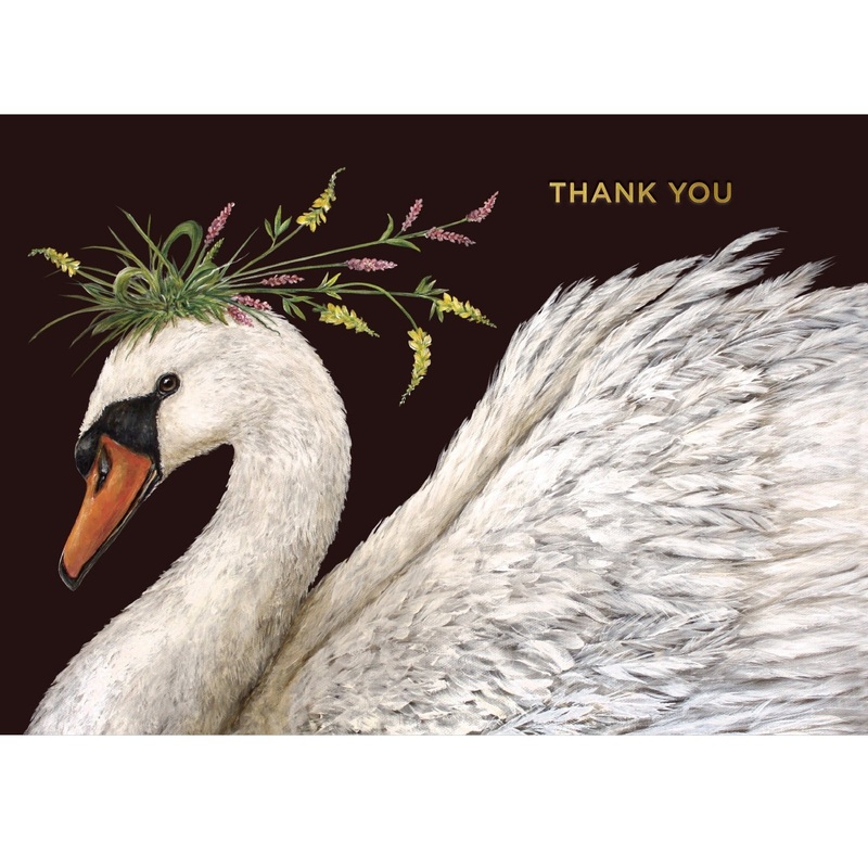 Hester & Cook Thank You Swan Card