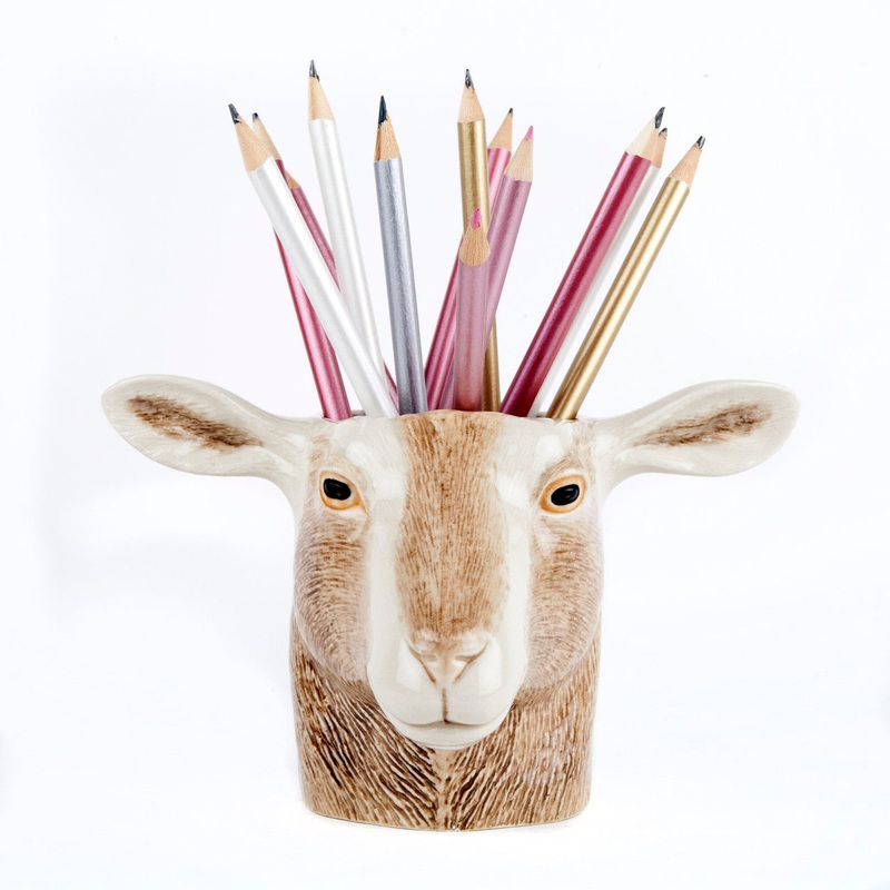 Quail Ceramics Goat Pencil Pot