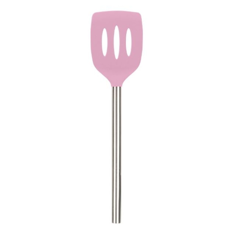 Tovolo SILICONE SLOTTED TURNER SS HANDLE PINK SORBET