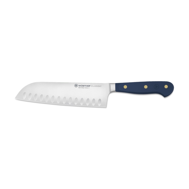 Wusthof Classic 7" Hollow Edge Santoku - Blueberry