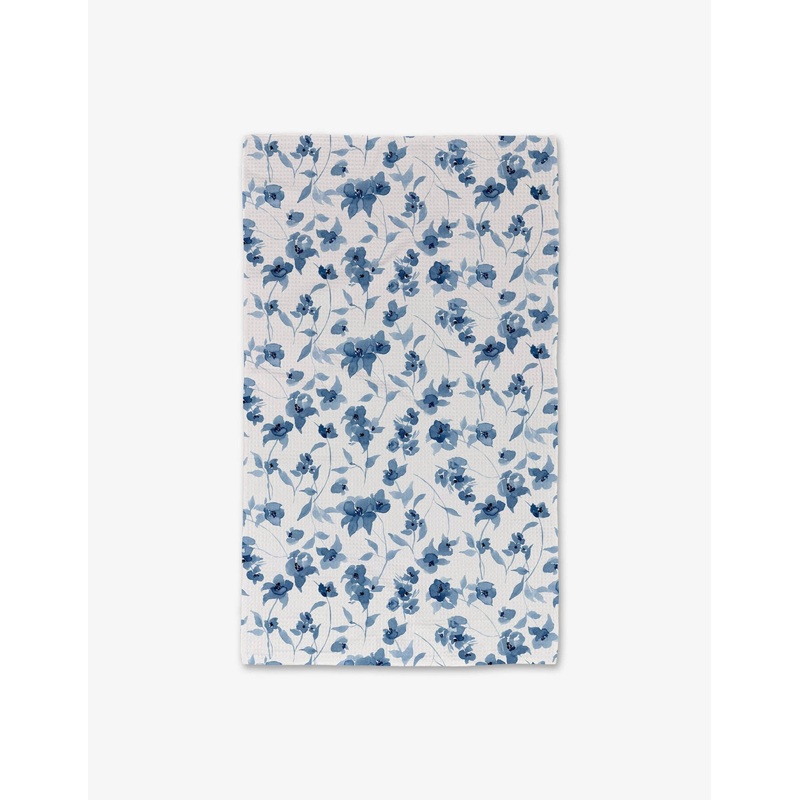 Geometry Blue Floral Luxe Hand Towel