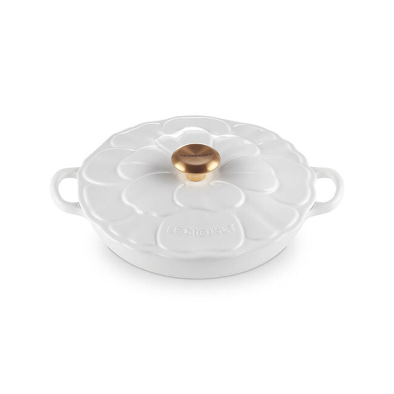 Le Creuset Signature Petal Braiser - White