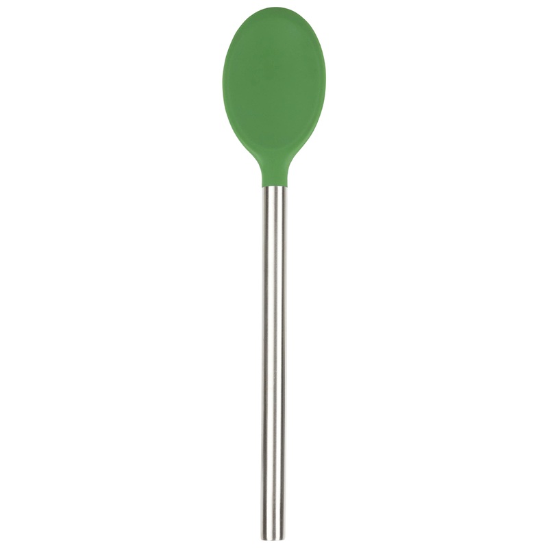 Silicone Mixing Spoon Stainless Steel Handle Pesto