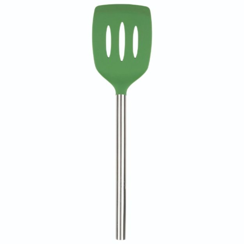 Tovolo Silicone Slotted Turner SS Handle Pesto