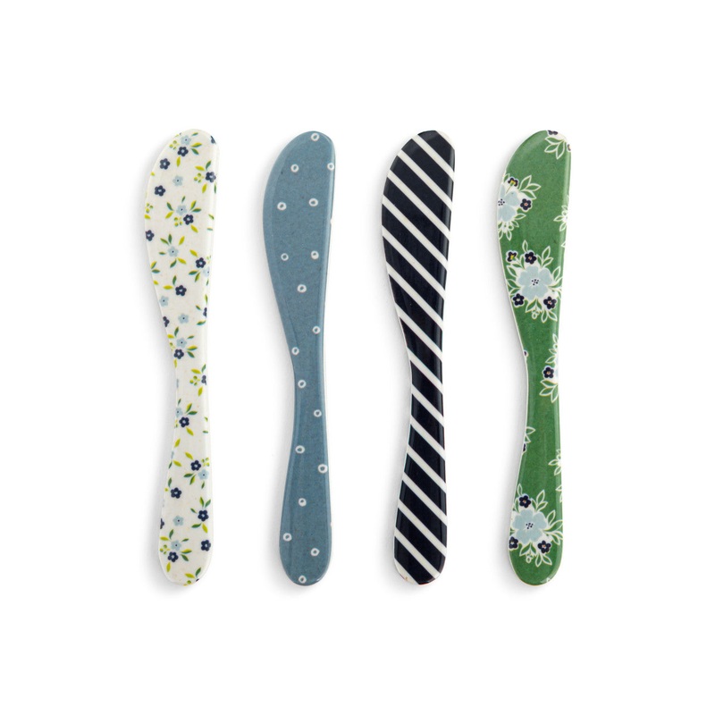 Blue Tones Bamboo Melamine Spreaders (Assorted Spreaders)