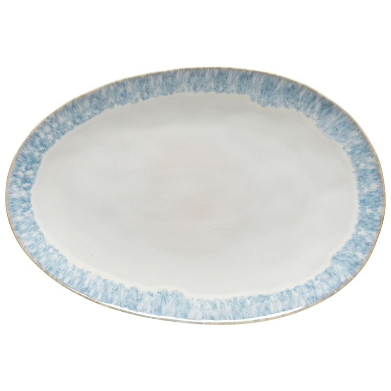 Brisa Oval Platter 16" - Ria Blue