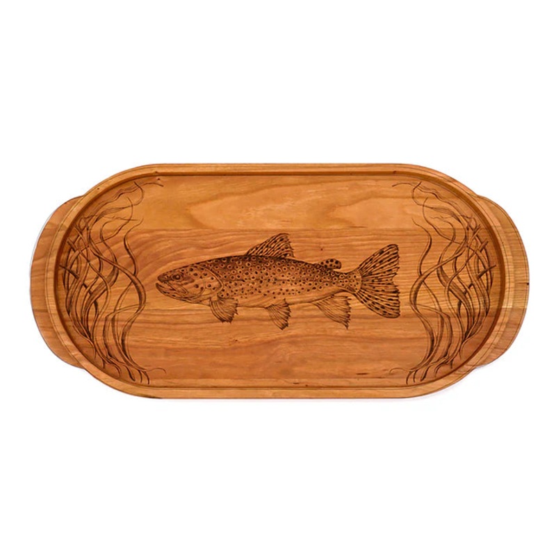 JK Adams Laura Zindel Cherry Oval Wooden Serving Tray
