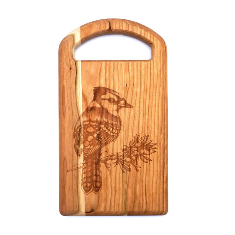 JK Adams Laura Zindel Cherry Small Serving Board with Oval Handle