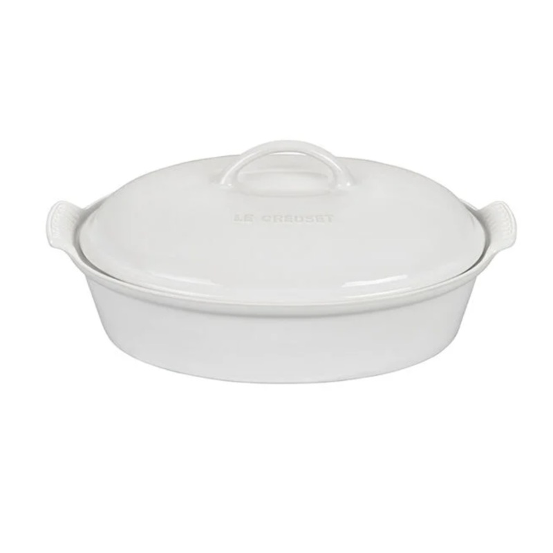 Le Creuset Heritage Oval Casserole 4 qt - White