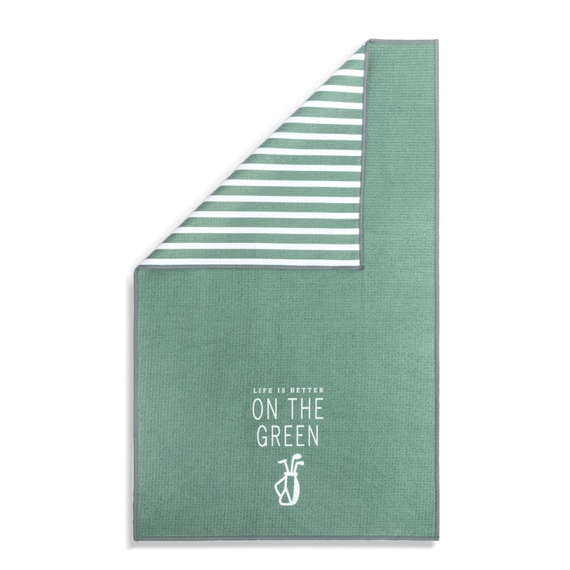 Men's Green Absorbent Double Sided Towel On the Green