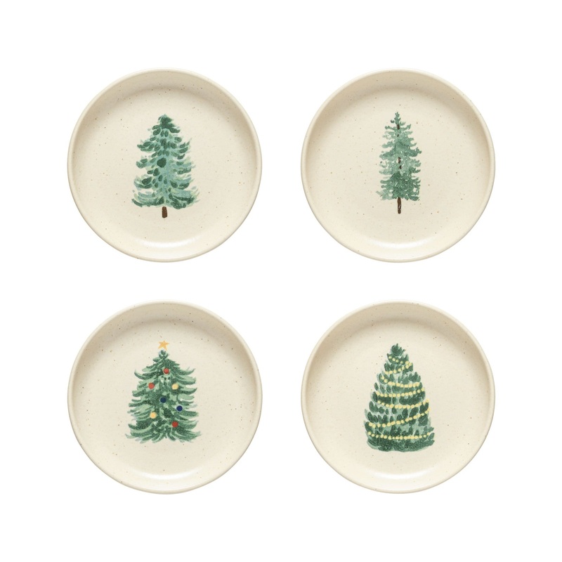 Pacifica Appetizer Plates S/4 - Christmas Tree
