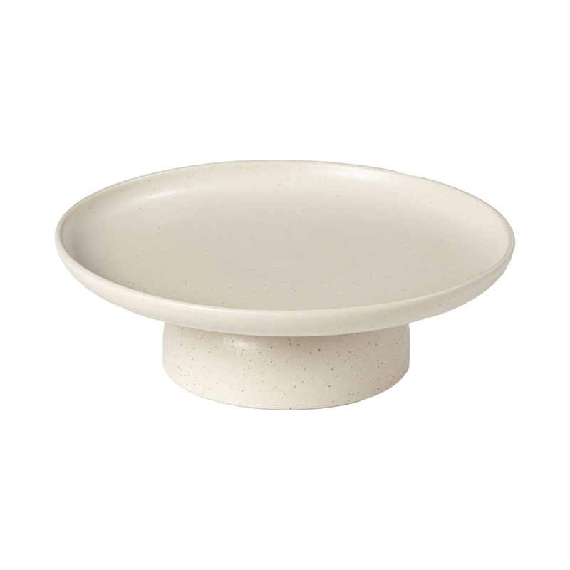 Pacifica Footed Plate - Vanilla