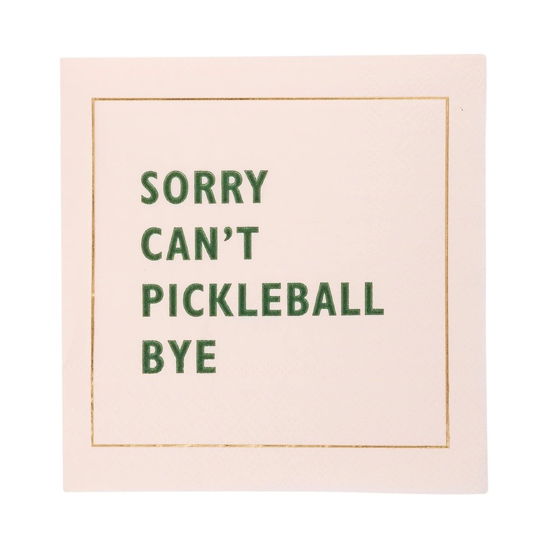 Pickleball Sayings Paper Cocktail Napkins Set