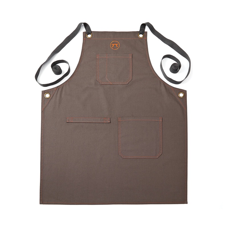 Canvas Griller's Apron with Multi-Pockets, Brown