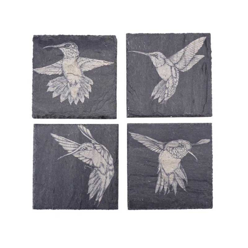 JK Adams Laura Zindel Slate Coasters - Hummingbirds