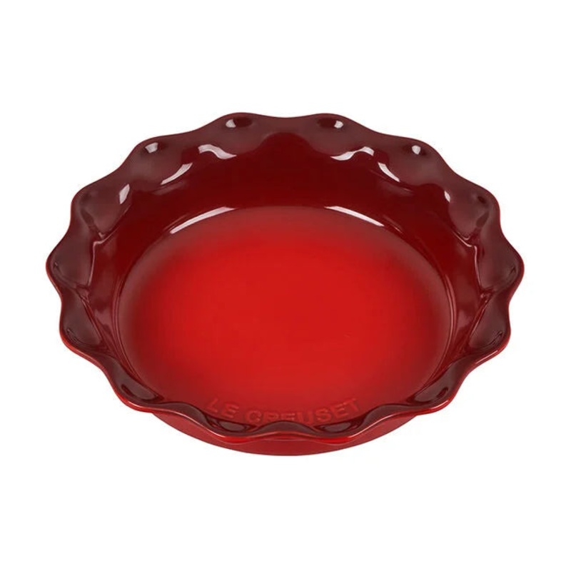 Le Creuset Heritage Fluted Pie Dish 9" - Cerise