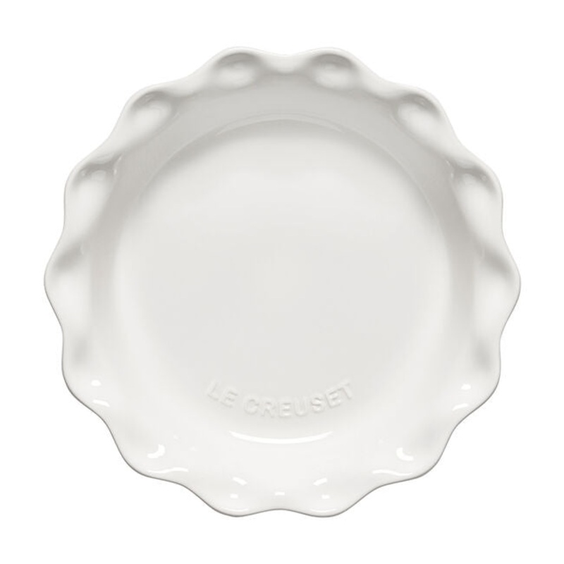 Le Creuset Heritage Fluted Pie Dish 9" - White