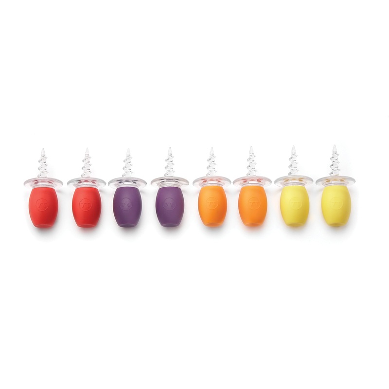 Oversized Multi-Colored Corn Holders, Set of 8