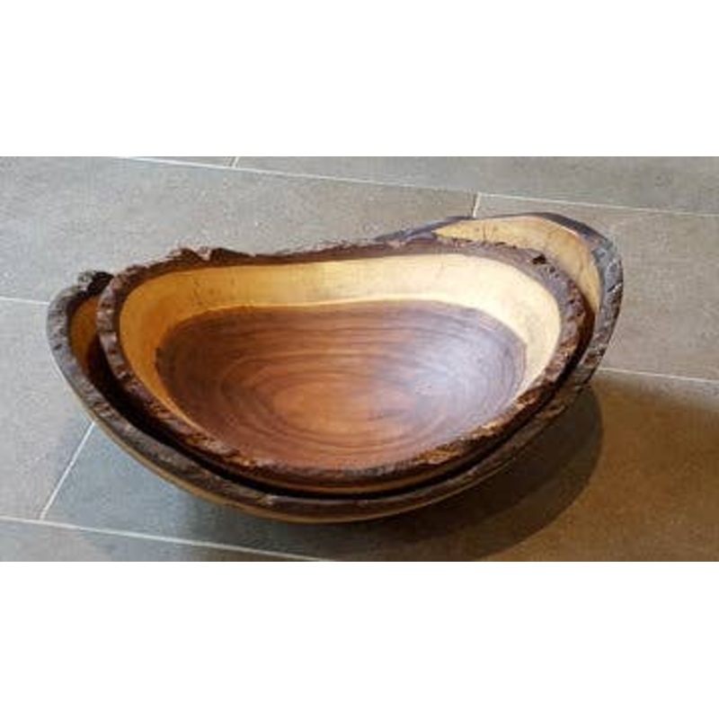 Peterman's 10" BLACK WALNUT OVAL BOWL