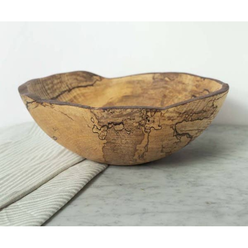 Peterman's 10" SPALTED MAPLE OVAL BOWL