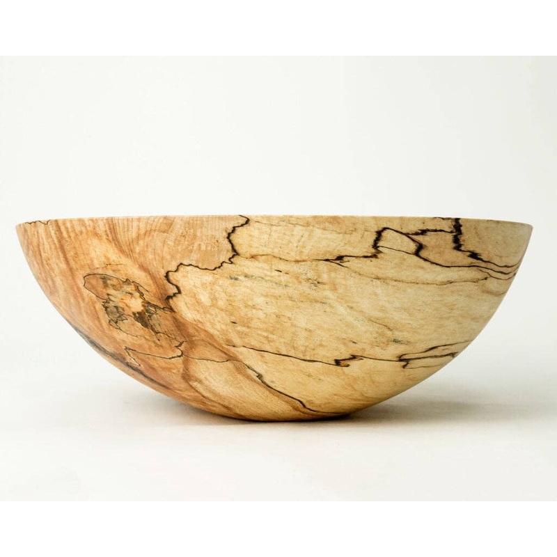 Peterman's 13" SPALTED MAPLE ROUND BOWL