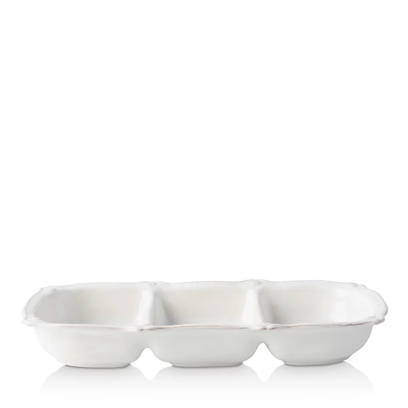 Juliska Berry & Thread Triple Section Server - Whitewash