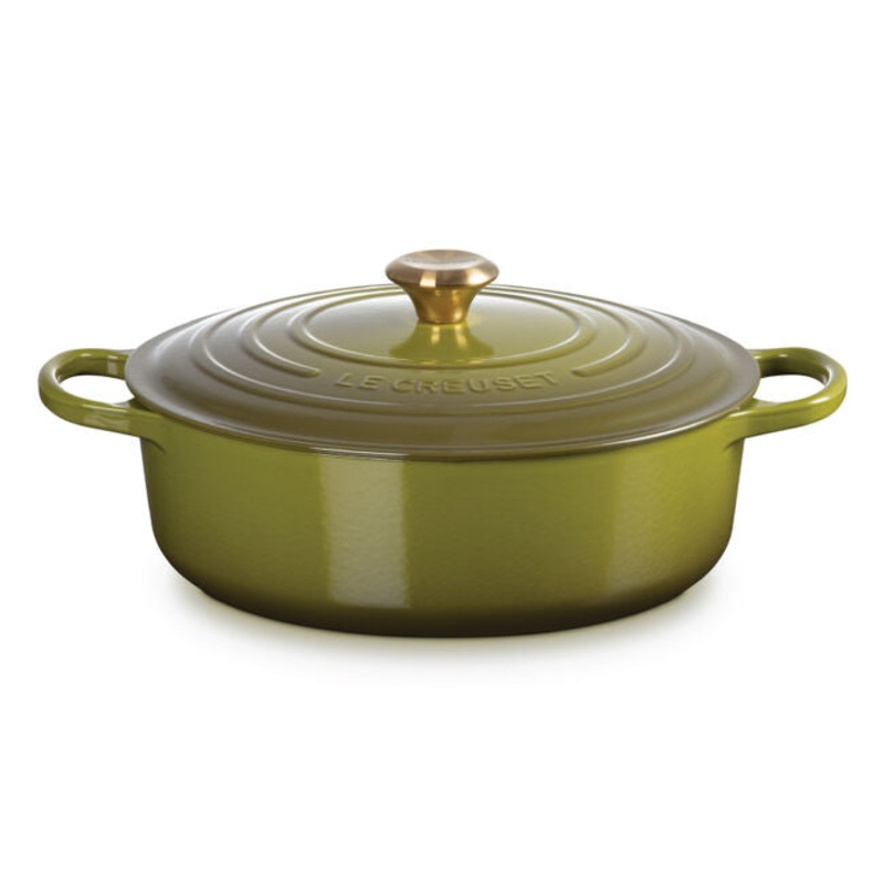 Le Creuset Signature Round Wide Oven Olive 6.75 qt